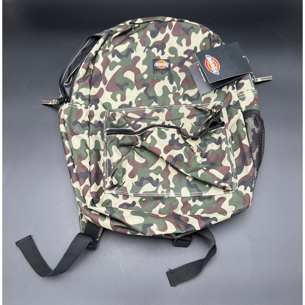 Dickies Freshman Camouflage Backpack Laptop Sleeve II-BP12811 Green Brown Camo